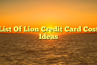 List Of Lion Credit Card Cost Ideas